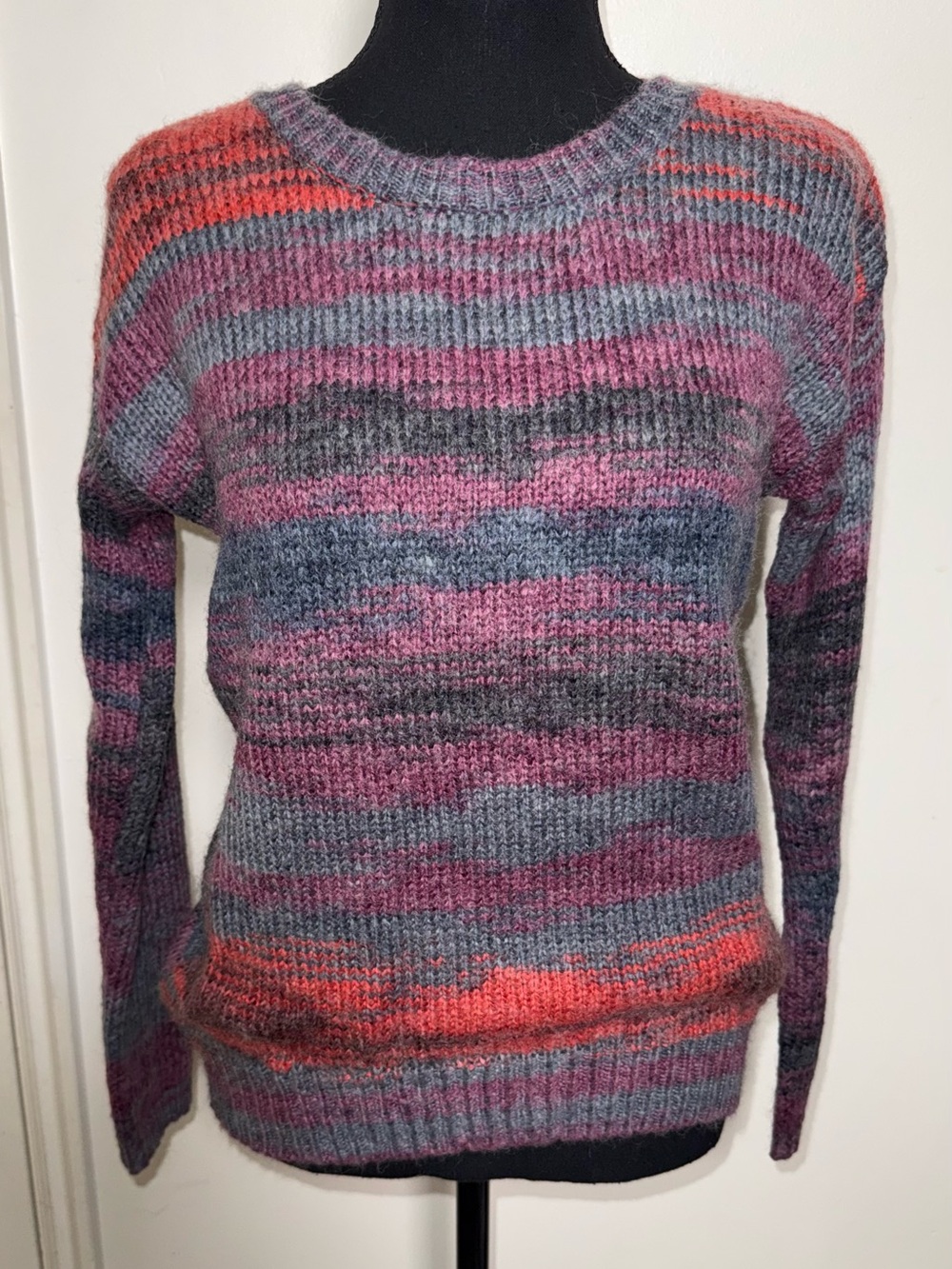 Aeropostale Wool Blend Multi Color Crewneck Sweater S